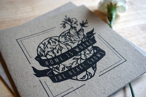 Home is where the heart grows - Recycled kraft brown